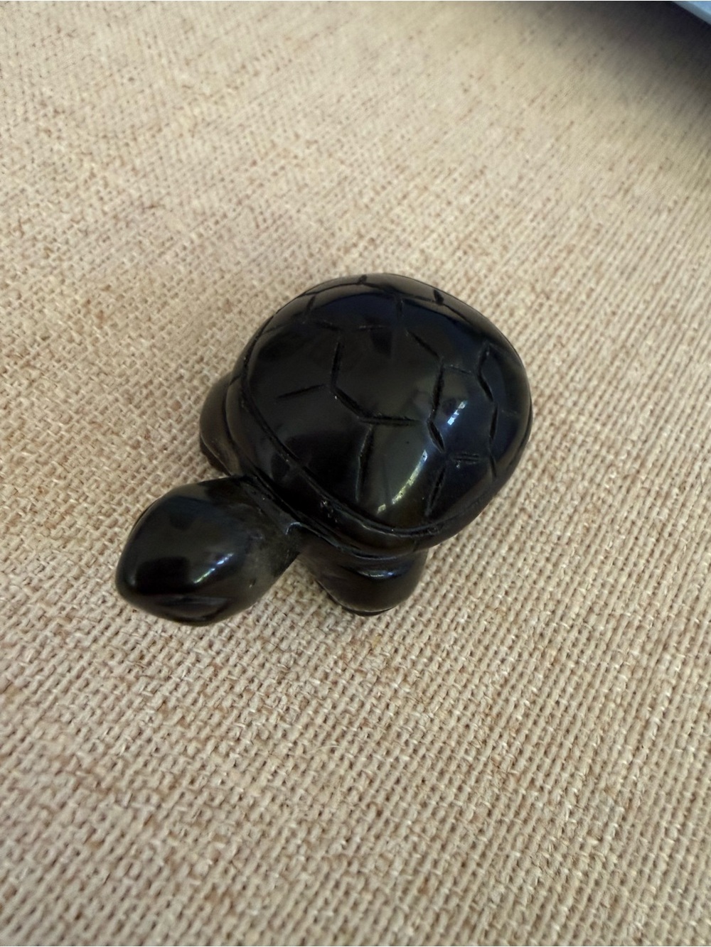 Onyx Black Decorative Turtle Accent Figurine - Native American southwest